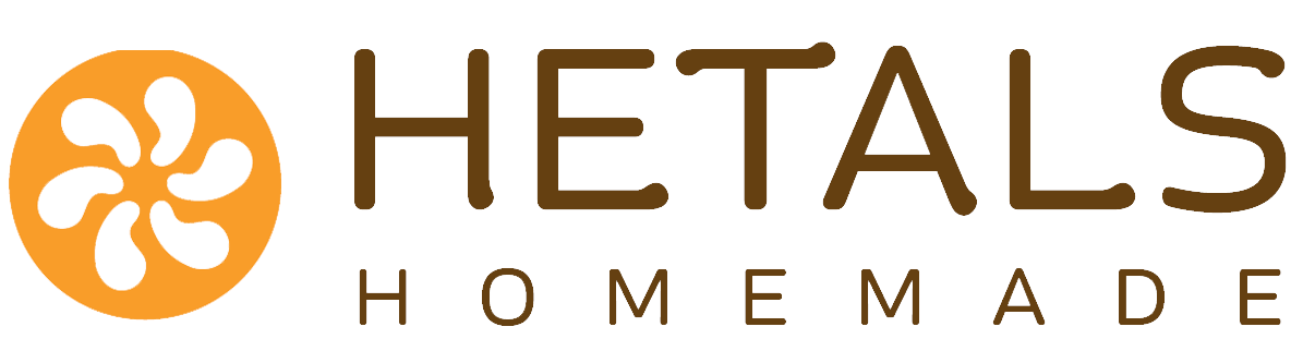 A logo of Hetal's Homemade. We make flavoured instant coffees and have 13 unique flavours. 