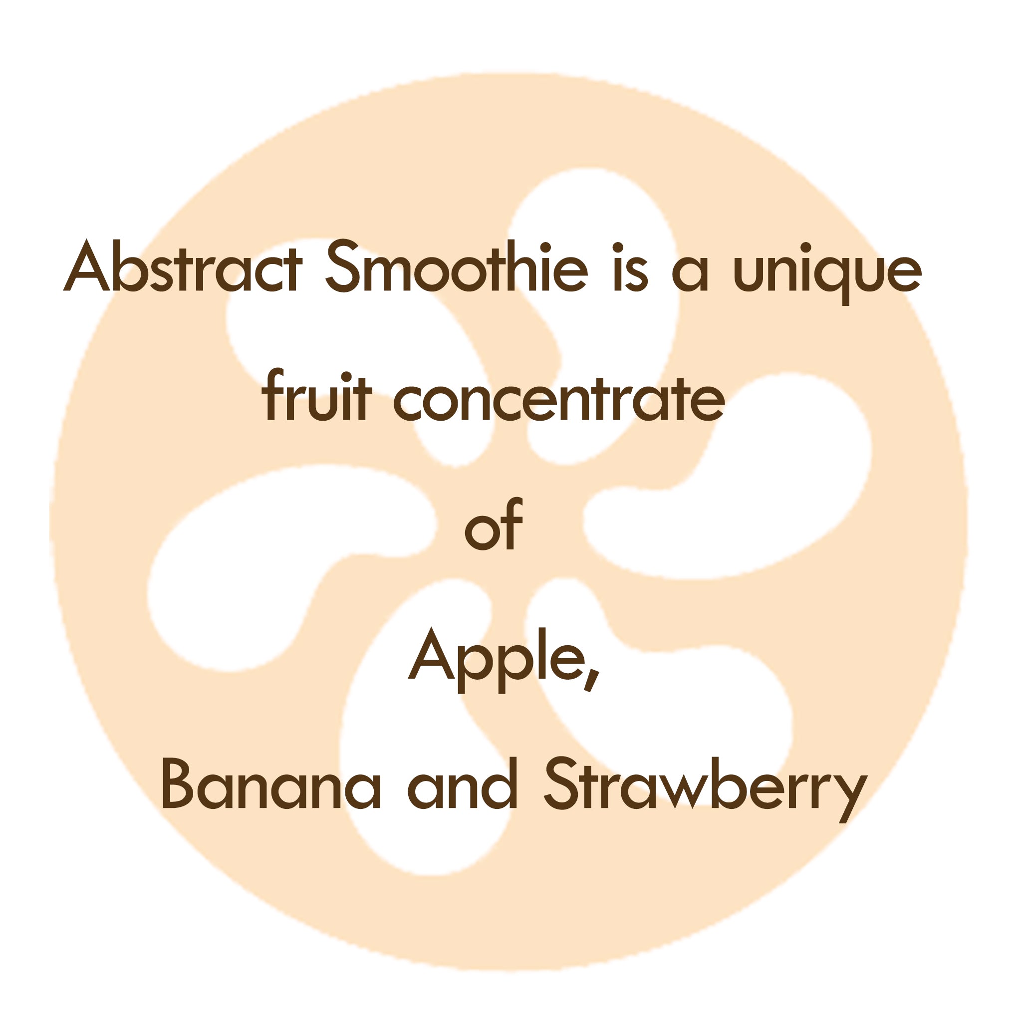 Our abstract smoothie is a concentrate of Apple, Banana and Strawberry. 