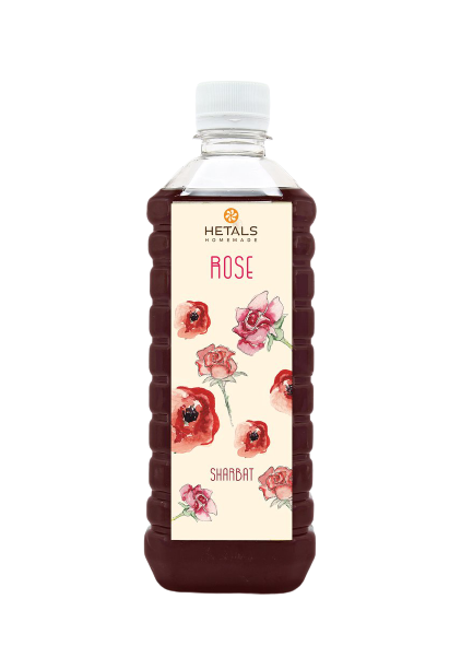 Hetal's Homemade Rose sharbat. Our Rose sharbat is syrup based. Hetal's Rose Sharbat is 100% homemade.